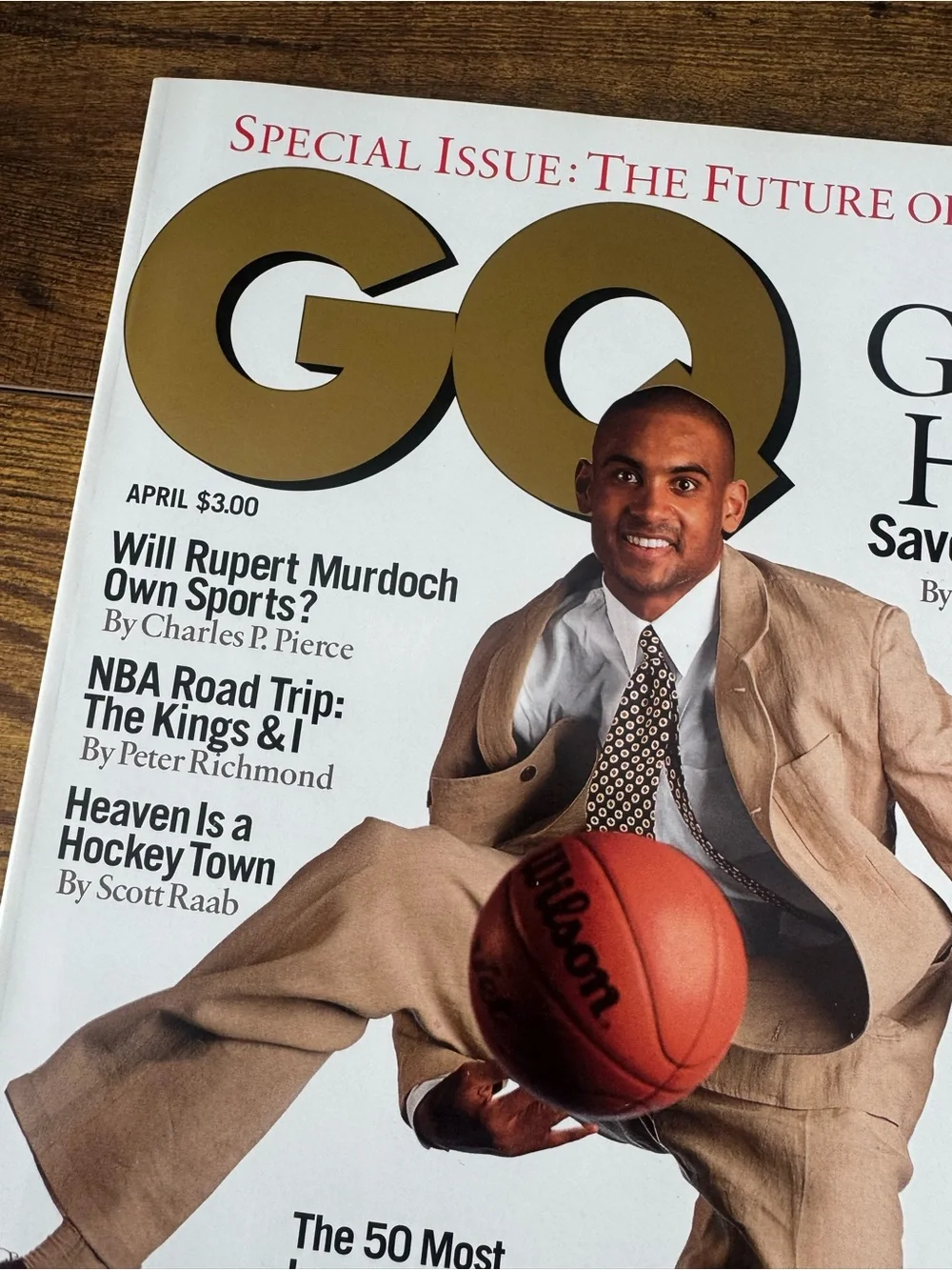 GQ April 1995‎ Grant Hill Cover NBA Detroit Pistons Future Of Sports Magazine